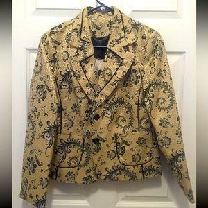 BNWT WOMENS BLAZER-Gold & black design